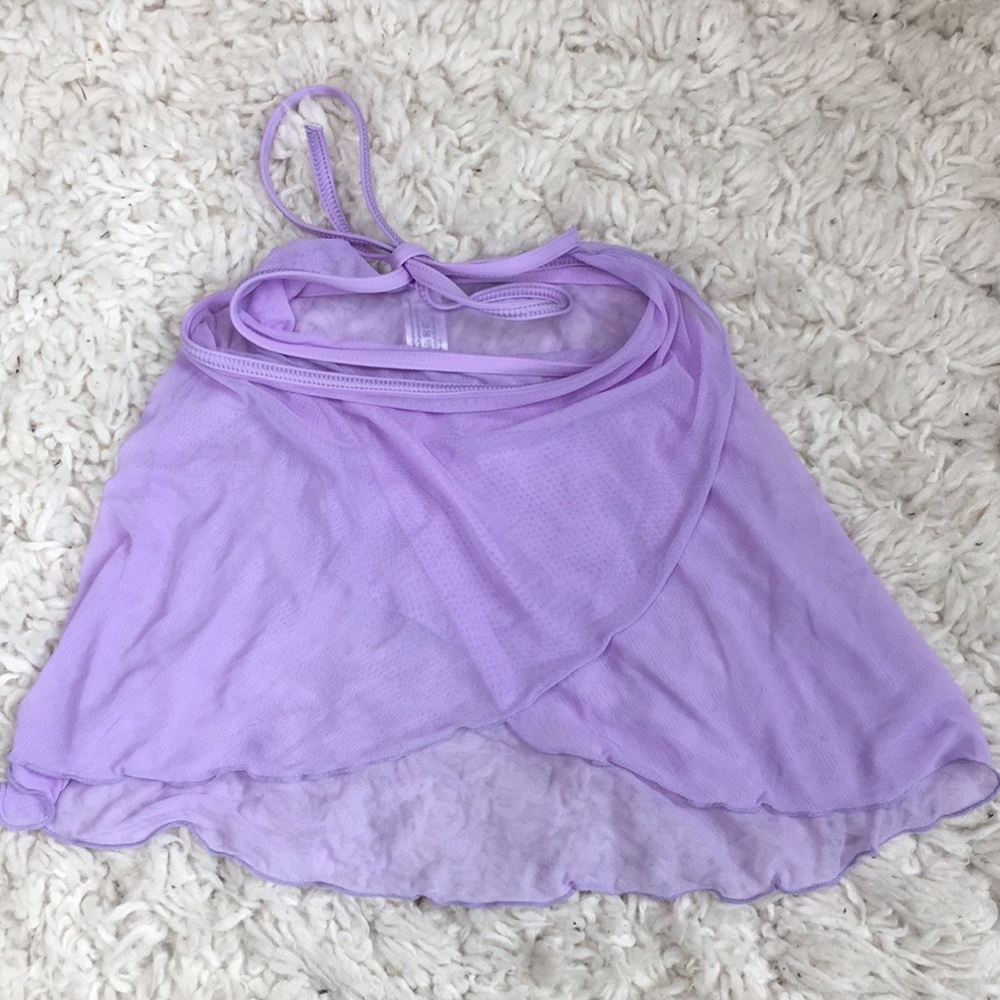 Children's Wear Moi Ballet Lilac Mesh Wrap Skirt